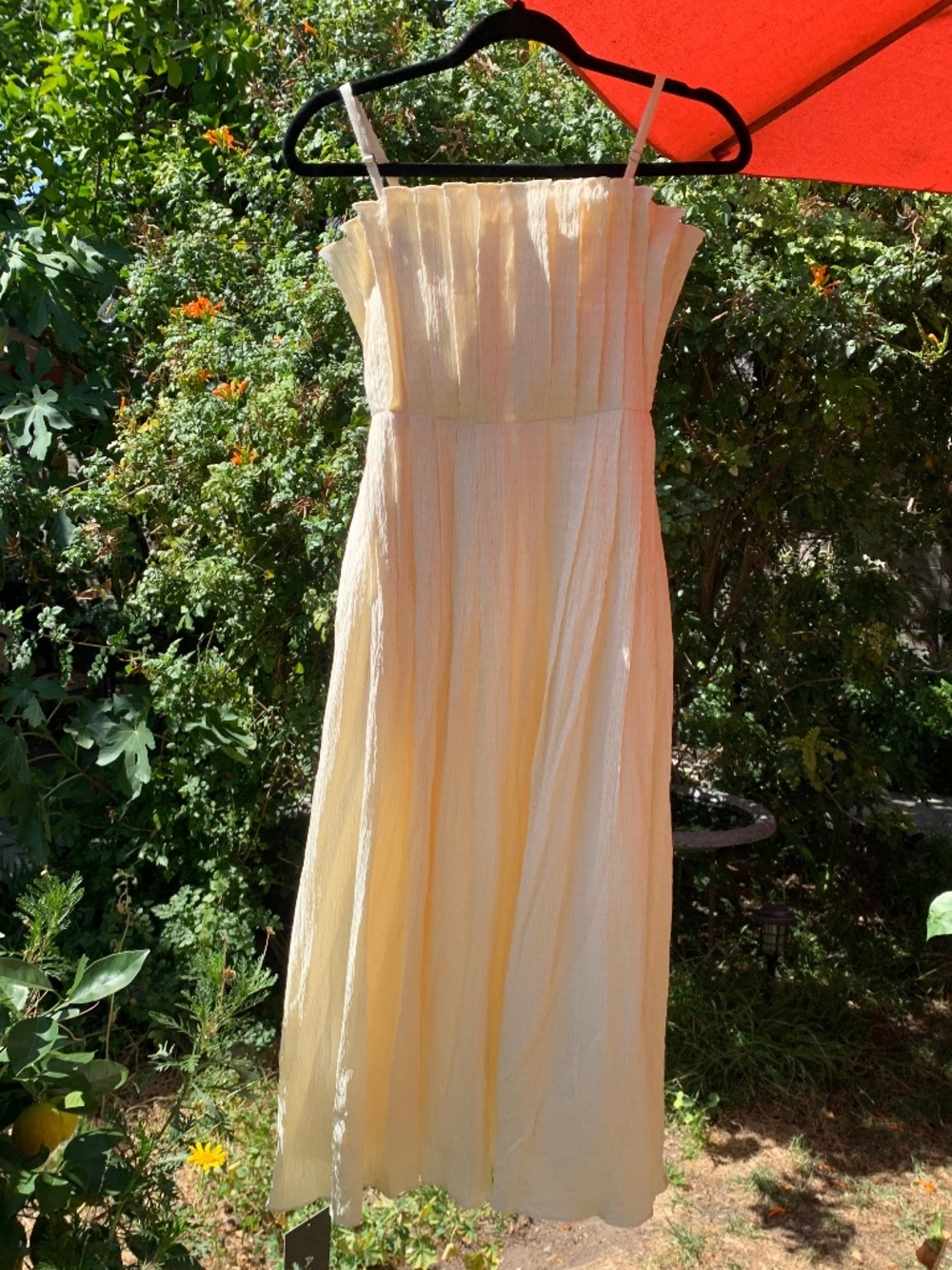 Astr "Sunny" Pleated Midi Dress
